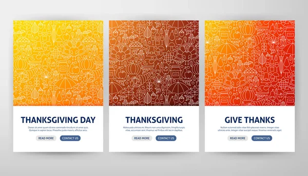 Thanksgiving Flyer concepten — Stockvector