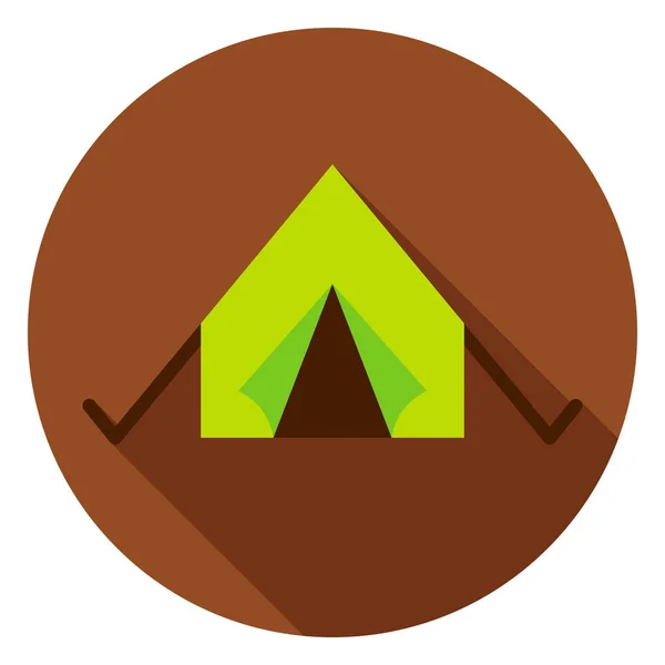 Camping Tent cirkel pictogram — Stockvector