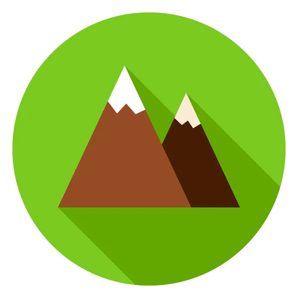 Mountain Peak cirkel pictogram — Stockvector