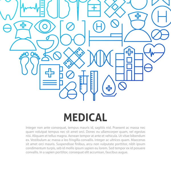 Medical Line Concept — Stock Vector