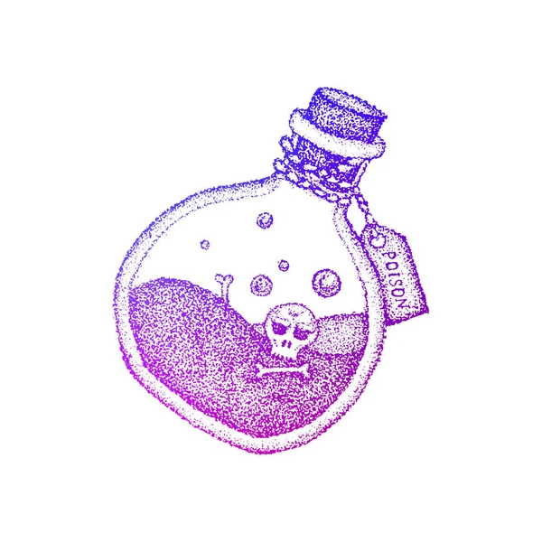 Poison Bottle Croquis coloré — Image vectorielle