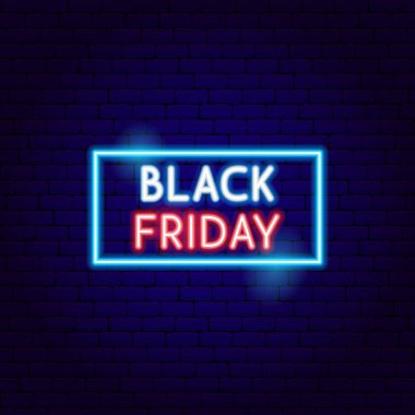 Kara Cuma indirimli neon ışığı