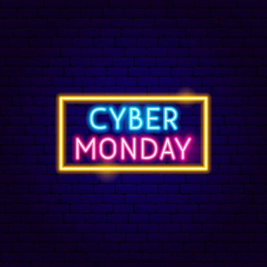 Cyber Pazartesi neon tabela