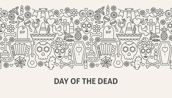 Dag av begreppet döda Banner — Stock vektor