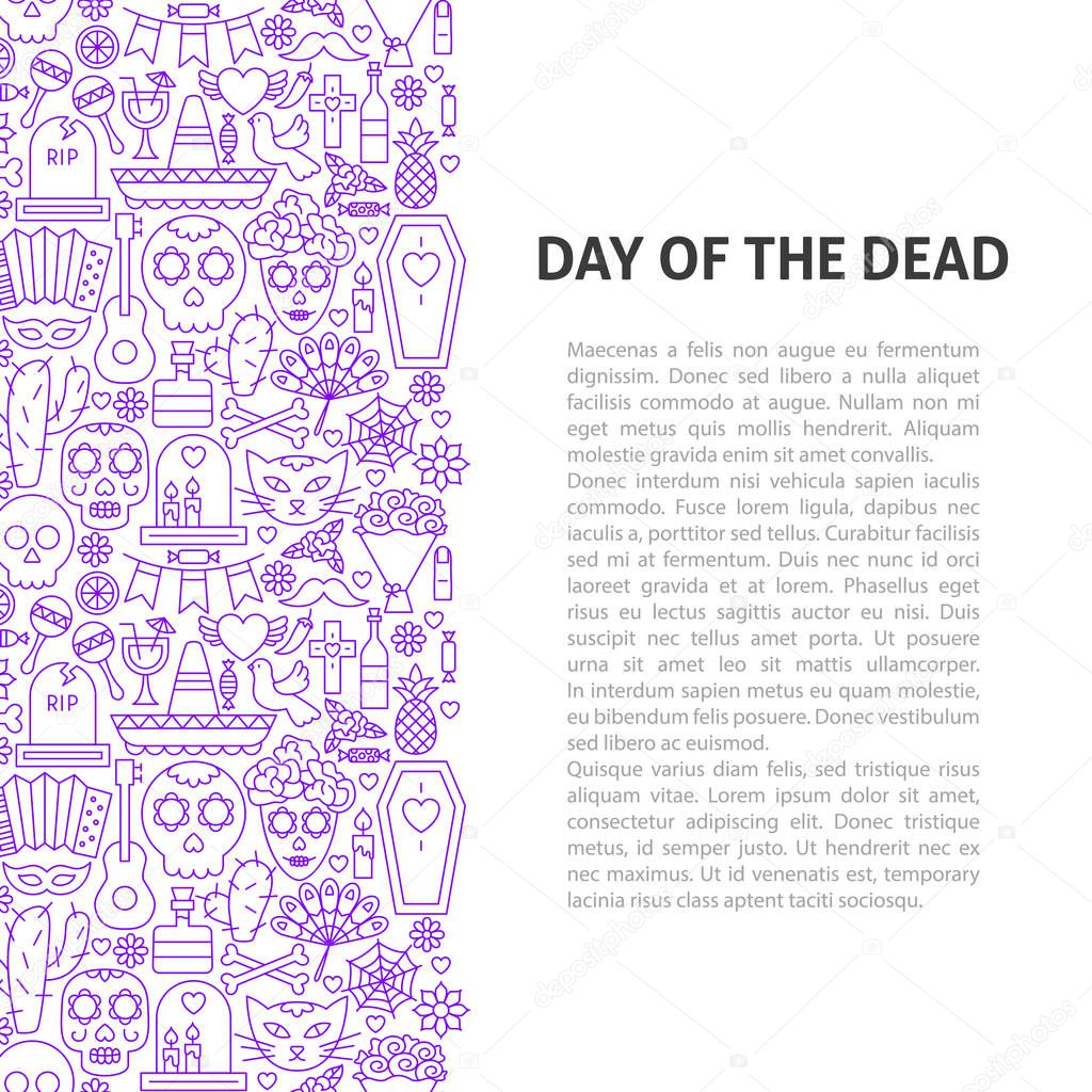 Day of the Dead Line Pattern Concept