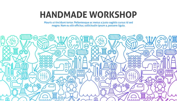 Handmade Workshop Concept — Stock Vector