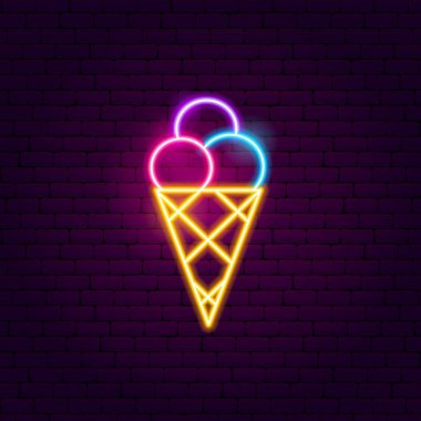 Dondurma neon ışığı.
