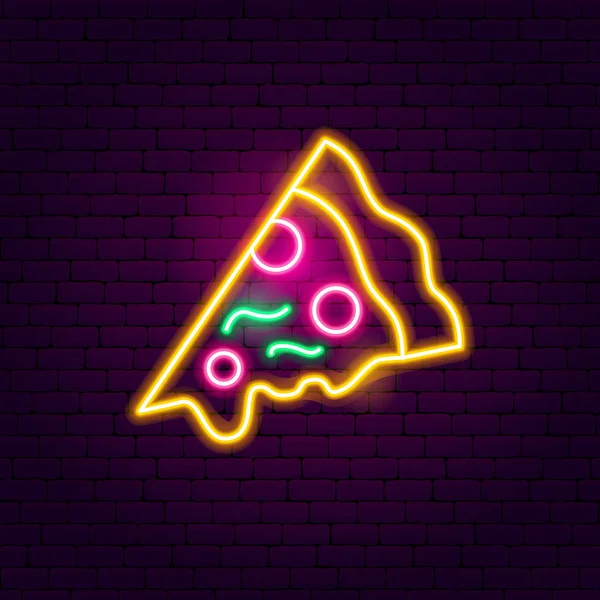 Pizza néon signe — Image vectorielle