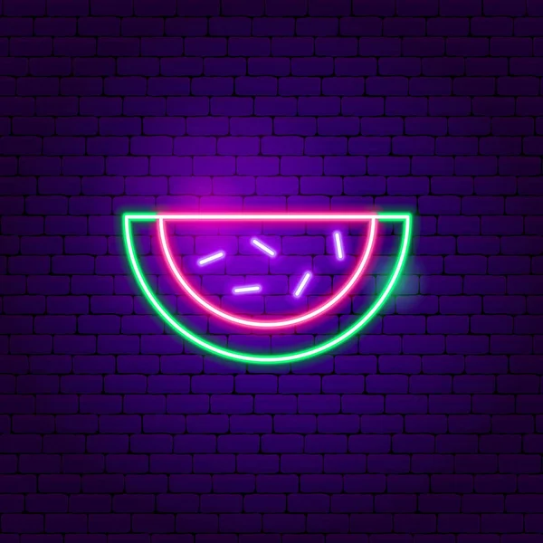 Arbuz Neon znak — Wektor stockowy