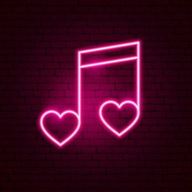 Aşk müzik Neon tabela
