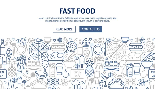 Ontwerp van de Banner van de Fast Food — Stockvector