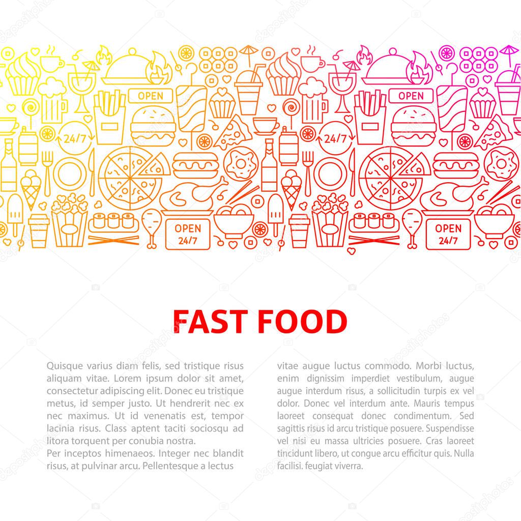 Fast Food Line Design Template