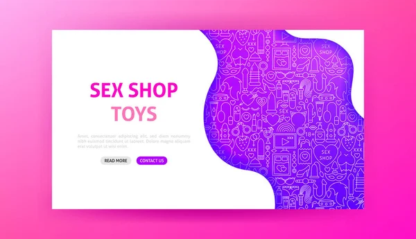 Sex Shop vstupní stránka — Stockový vektor