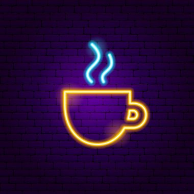 Kahve fincanı neon işareti