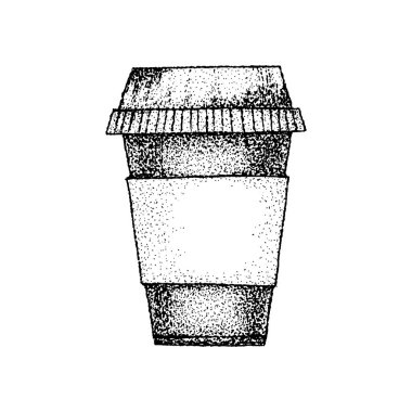 Dotwork kahve fincanı