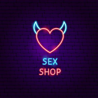 Seks Shop Neon etiket