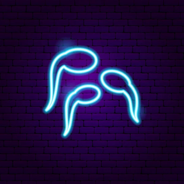 Sperme néon signe — Image vectorielle