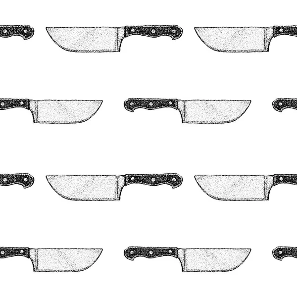 多台刀厨房无缝图案 — 图库矢量图片