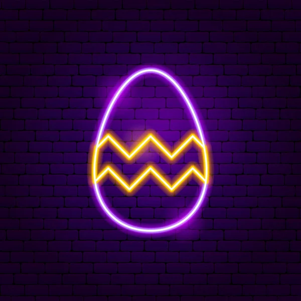 Easter Decor Neon Sign — Stock Vector