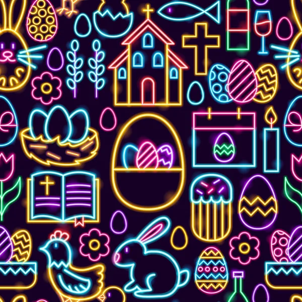 Happy Easter Seamless Pattern — Stock Vector