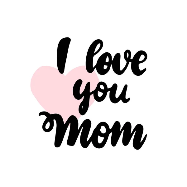 Szeretlek anya kézírásos betűk — Stock Vector