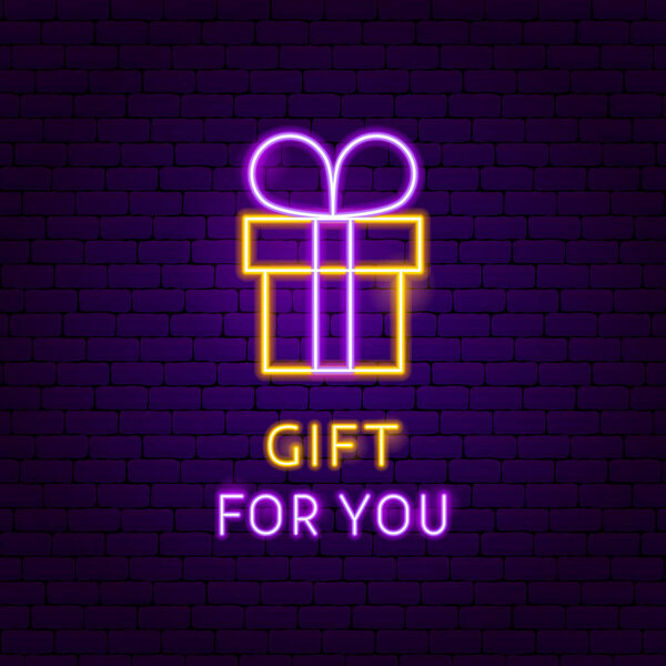 Подарок для вас Неон метки