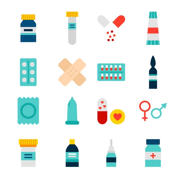 Φαρμακευτικής Ιατρικής αντικείμενα — Διανυσματικό Αρχείο
