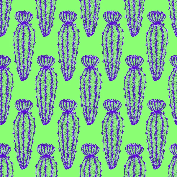 Trendig kaktus sömlösa mönster — Stock vektor