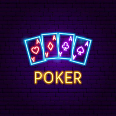 Poker Aces Neon etiket