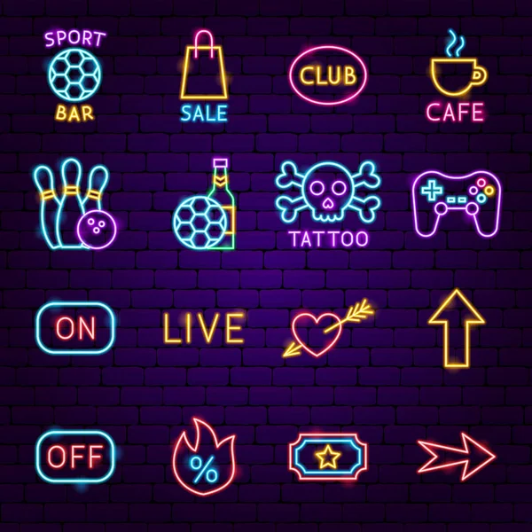 site Development Neon Icons — Stock Vector © Anna_leni 301202918