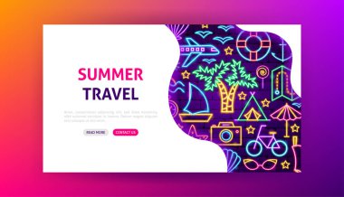 Yaz Seyahat Neon Açılış Sayfası
