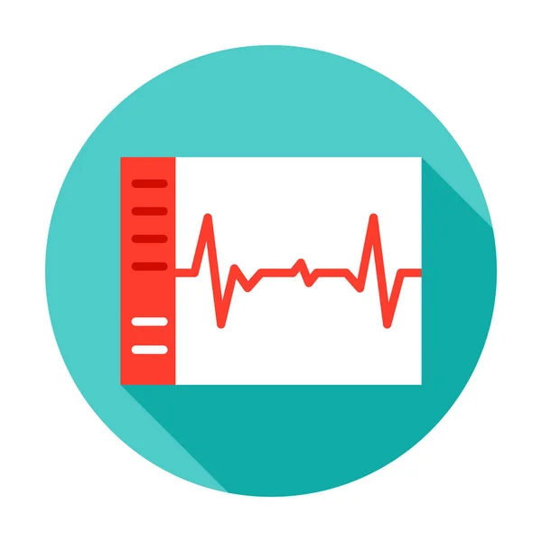 Icona del cerchio cardiografico — Vettoriale Stock