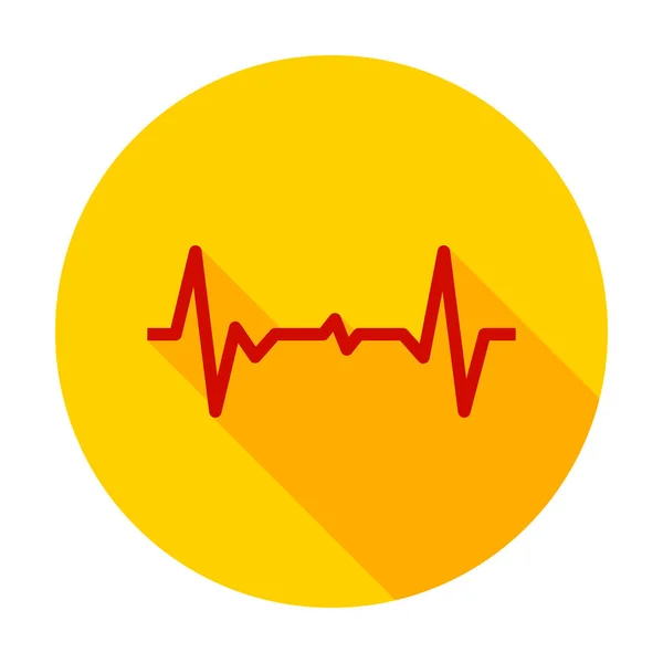Icono del círculo de pulso del cardiograma — Archivo Imágenes Vectoriales