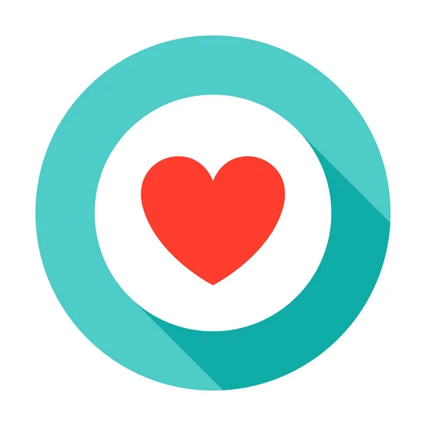 Hjärta piller cirkel ikon — Stock vektor