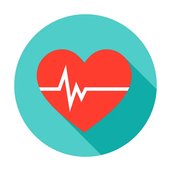 Icono del círculo de pulso cardíaco — Archivo Imágenes Vectoriales