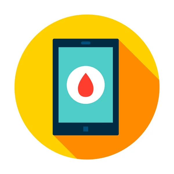 Tablet Blood Circle Icon — Stockový vektor