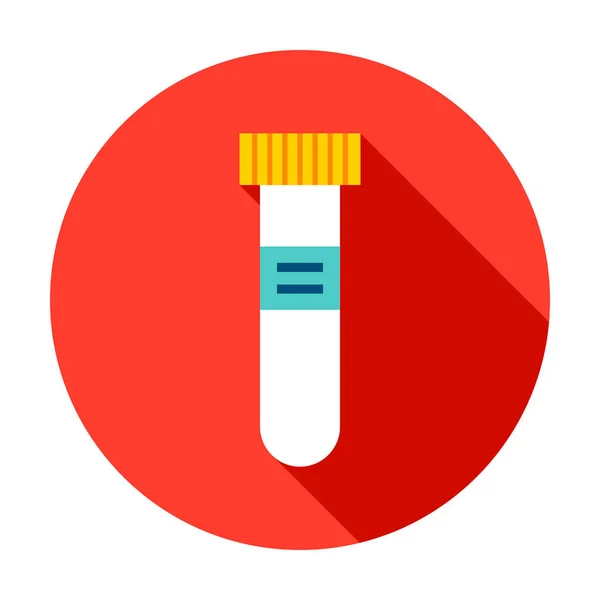 Test Tube Circle Icon — Stock Vector