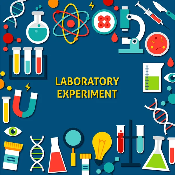 Szablon papierowego eksperymentu laboratoryjnego — Wektor stockowy