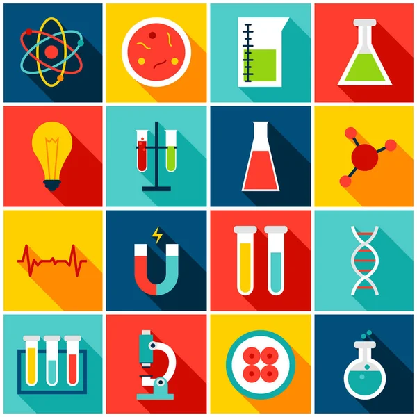 Ciencia médica iconos coloridos — Archivo Imágenes Vectoriales