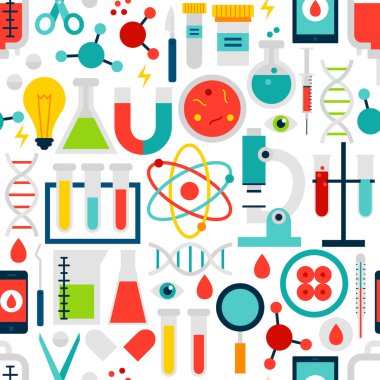Bilim Laboratuvarı Dikişsiz Desen