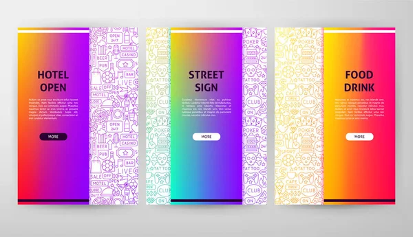 Street Signs Folleto Diseño Web — Vector de stock