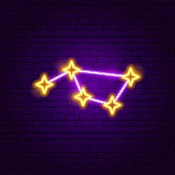Neonové označení souhvězdí — Stockový vektor