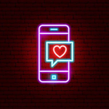 Aşk telefon mesajı Neon Işareti