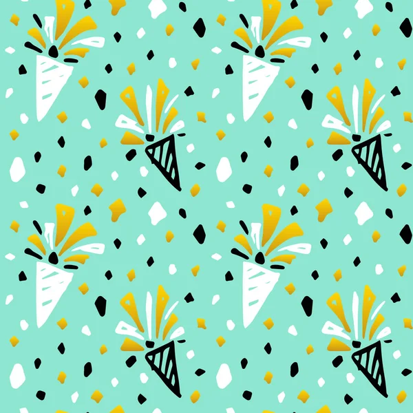 Party Confetti Seamless Pattern — Stock Vector