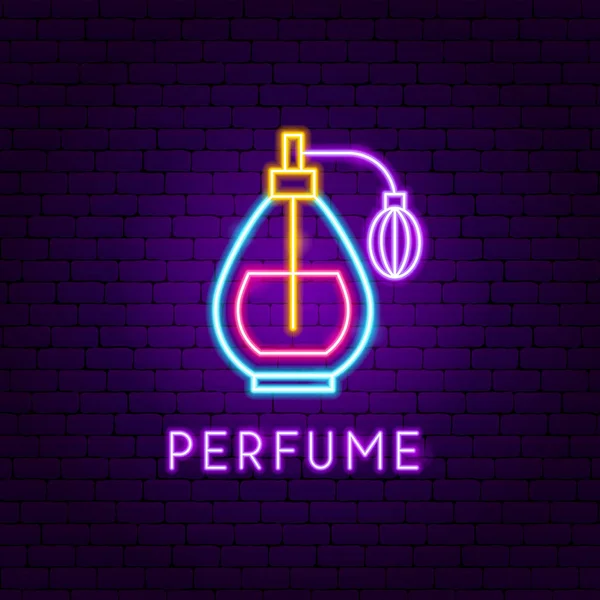 Perfume Neon Label — Stock Vector