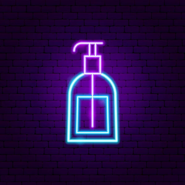 Liquid Soap Neon Sign — Stock Vector