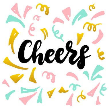 Cheers El Yazısı Kartpostal