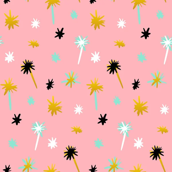 Fireworks Seamless Pattern — Stock Vector