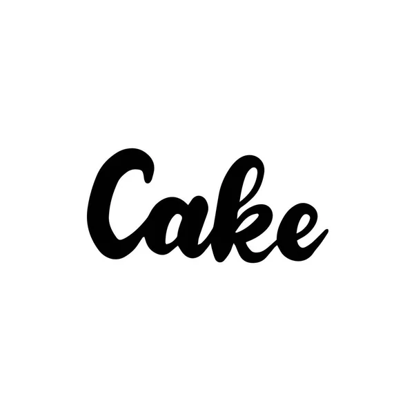 ケーキ手書きレタリング — ストックベクタ