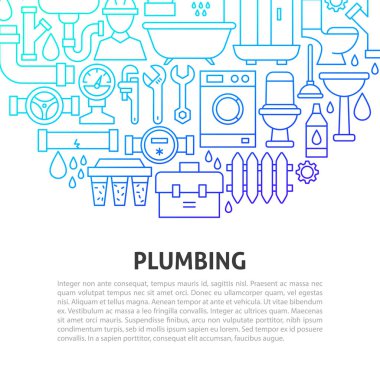 Sıhhi Tesisat Hizmetleri Hattı Konsepti